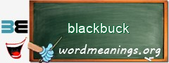 WordMeaning blackboard for blackbuck